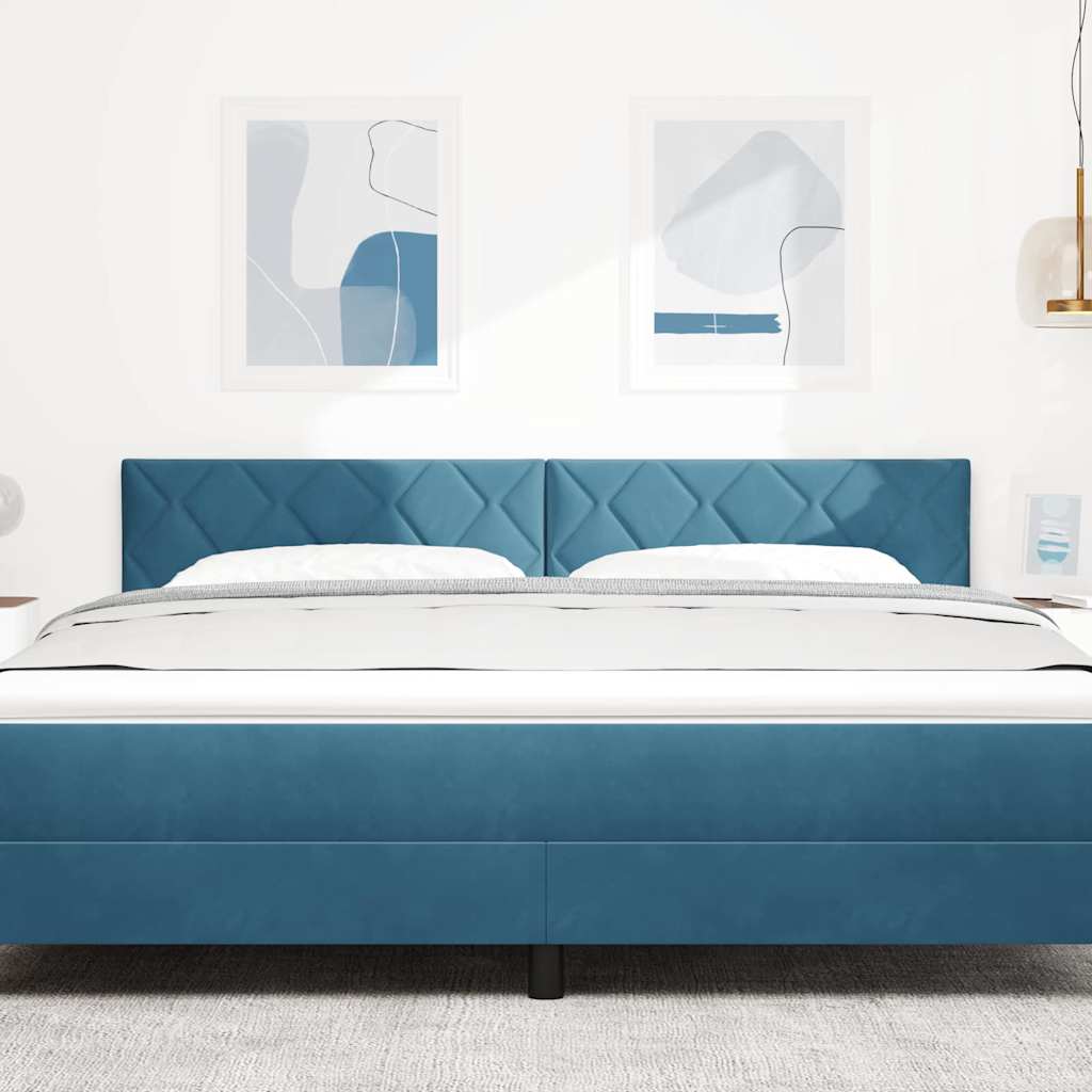 Tête de lit avec tête de lit Bleu foncé 180 cm Velours - XIOS