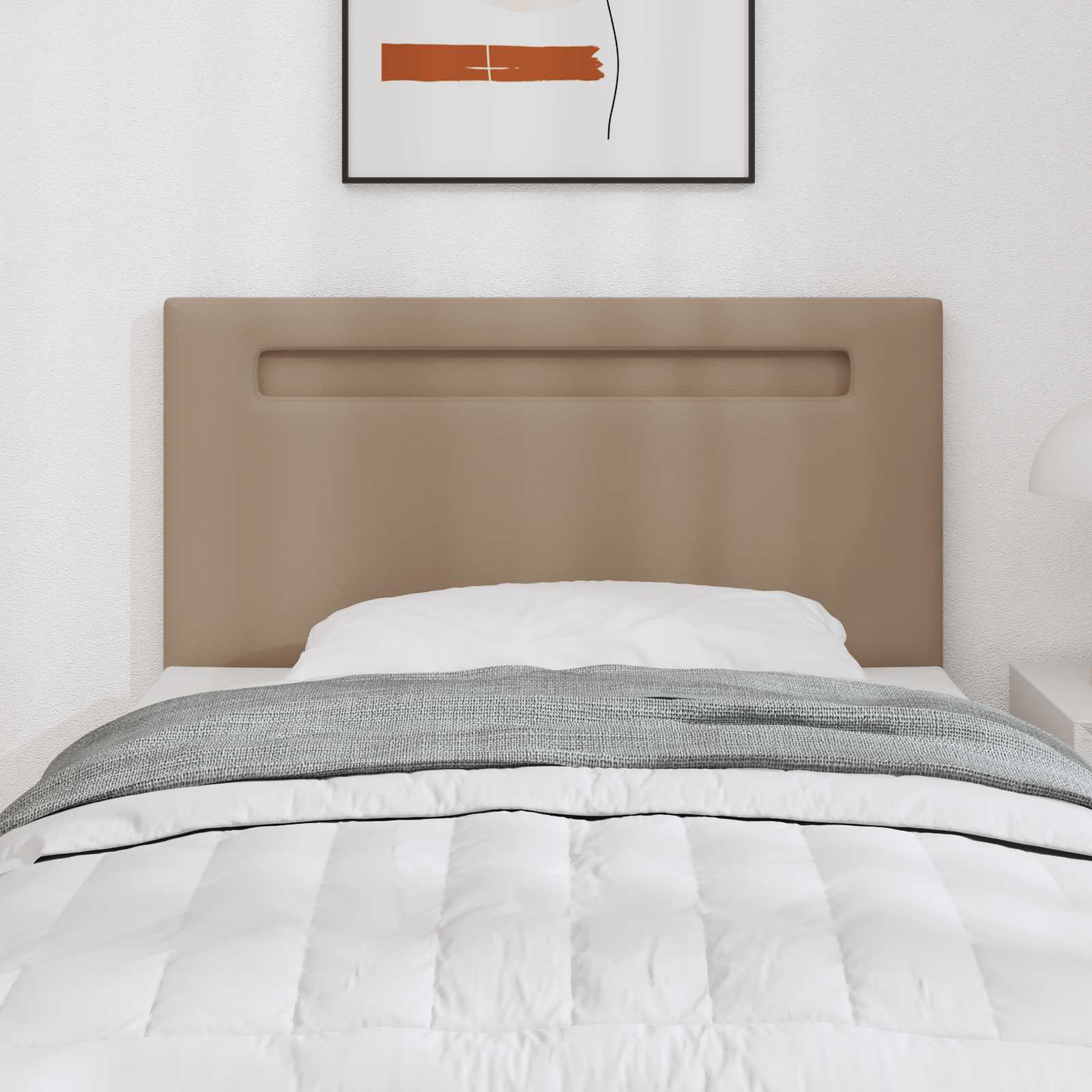 Tête de lit LED Cappuccino 90 cm Cuir synthétique - XIOS