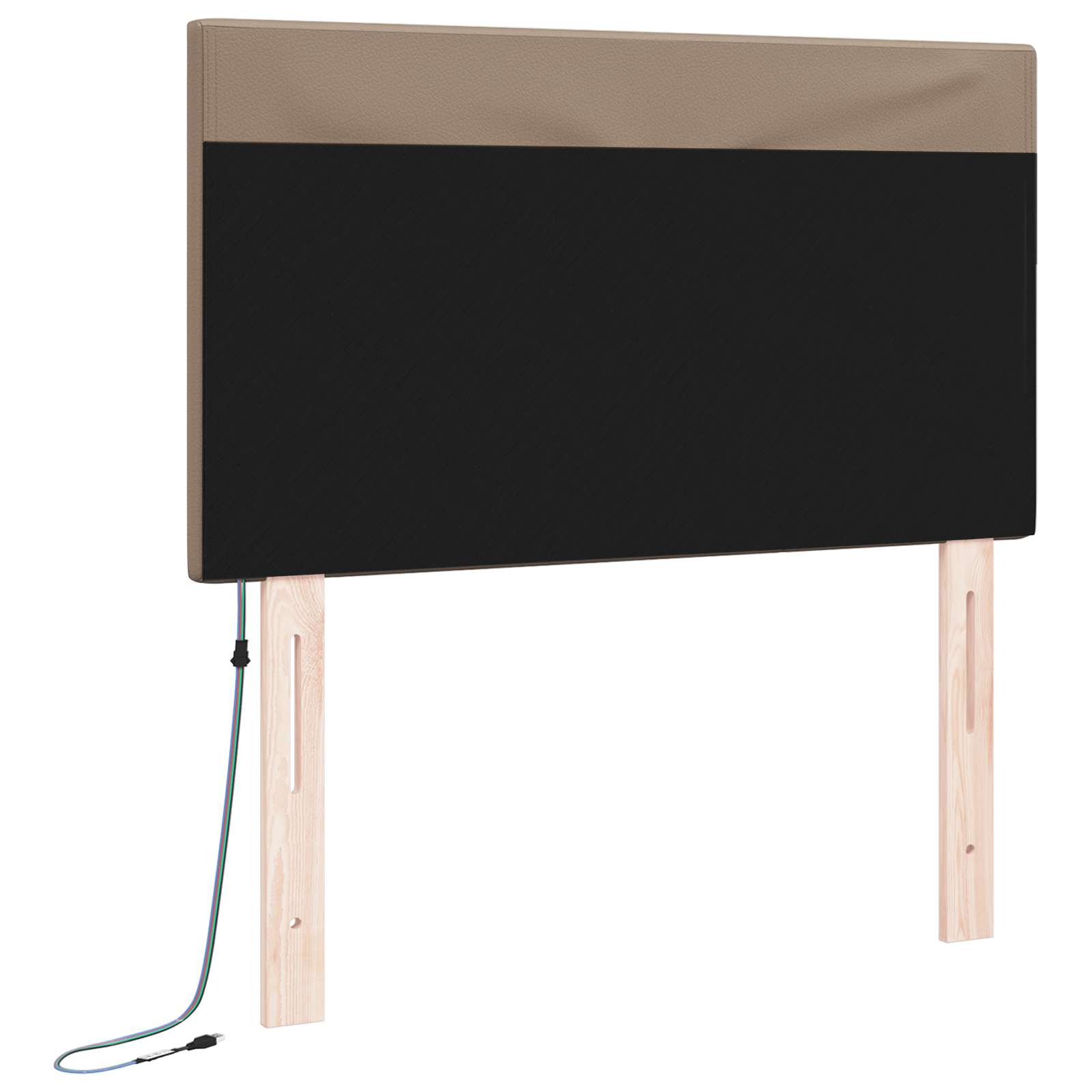 Tête de lit LED Cappuccino 90 cm Cuir synthétique - XIOS
