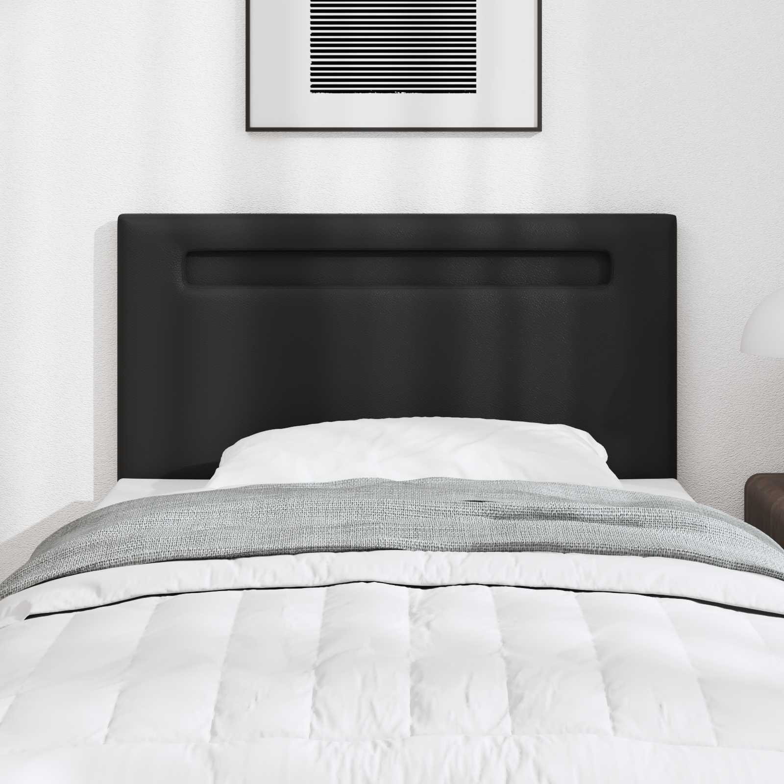 Tête de lit LED Noir 100 cm Cuir synthétique - XIOS