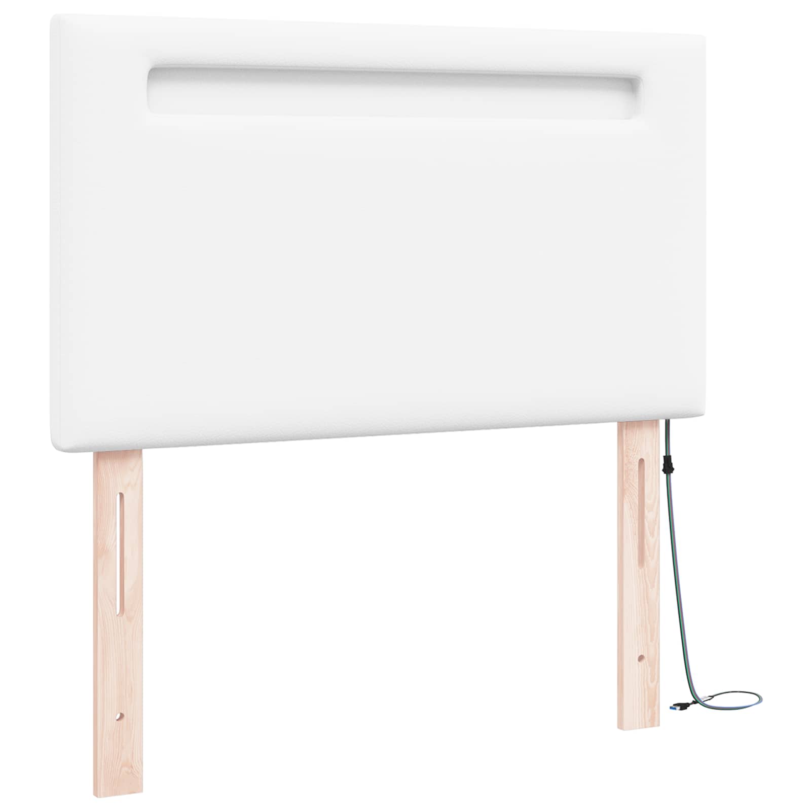 Tête de lit LED Blanc 100 cm Cuir synthétique - XIOS