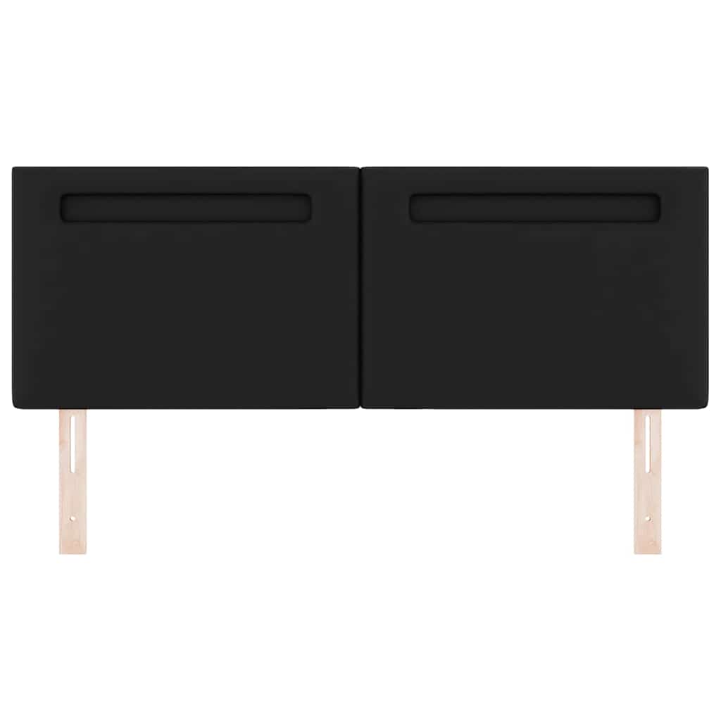 Tête de lit avec des lumières à LED Noir 144 cm PVC - XIOS
