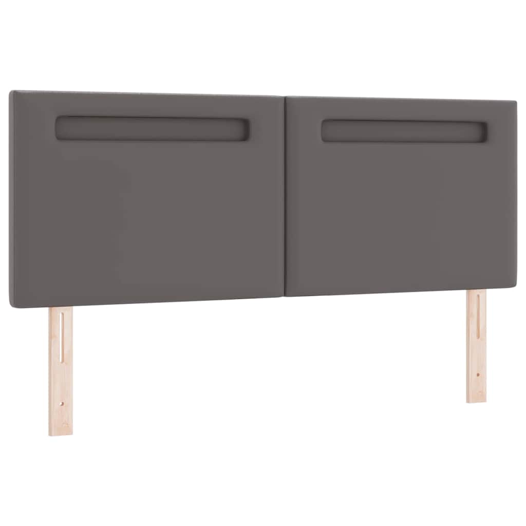 Tête de lit avec des lumières à LED Gris 160 cm PVC - XIOS