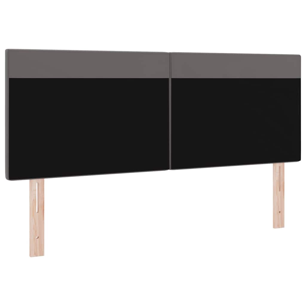 Tête de lit avec des lumières à LED Gris 160 cm PVC - XIOS