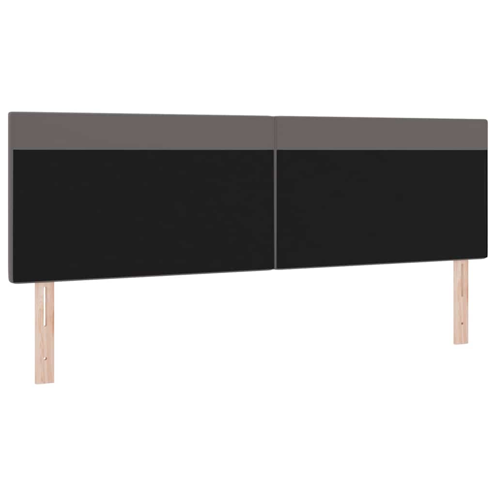 Tête de lit avec des lumières à LED Gris 180 cm PVC - XIOS