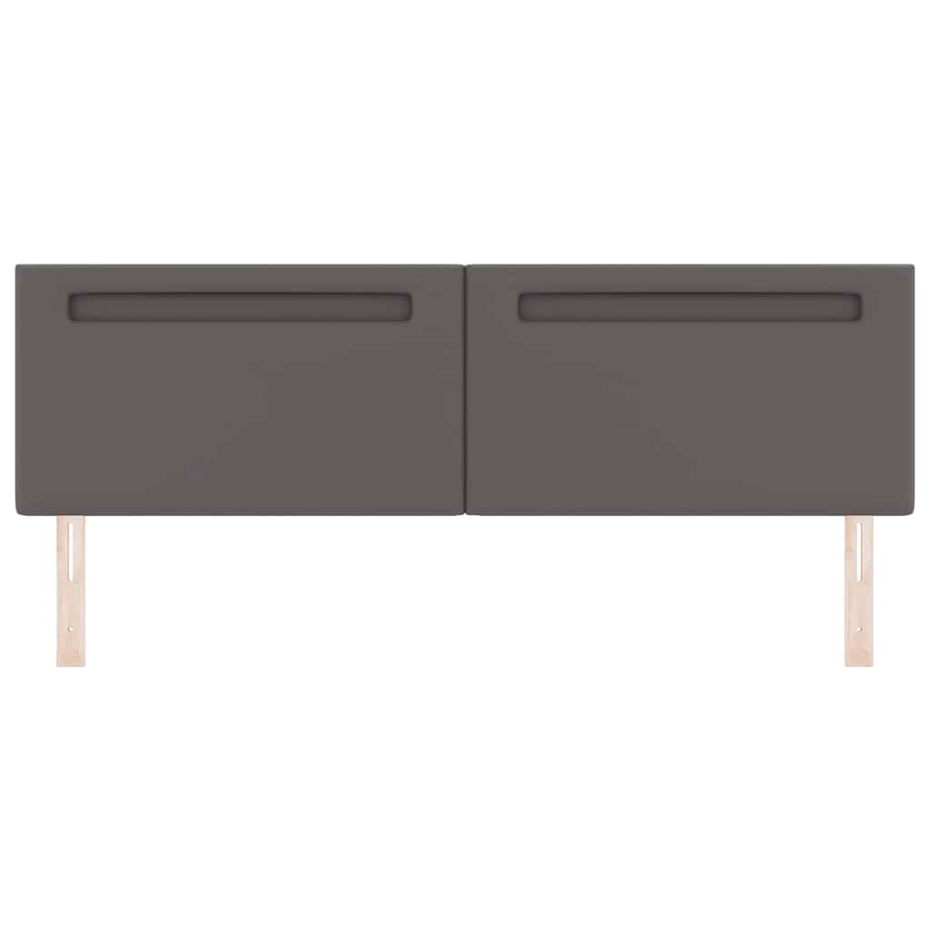 Tête de lit avec des lumières à LED Gris 180 cm PVC - XIOS