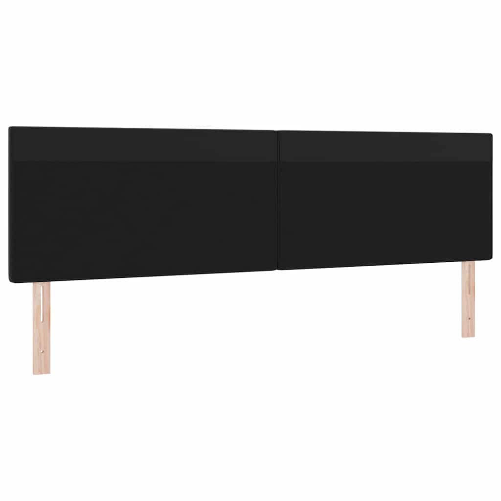 Tête de lit avec des lumières à LED Noir 200 cm PVC - XIOS