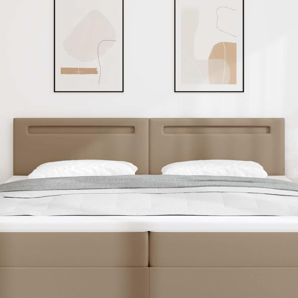 Tête de lit avec des lumières à LED Cappuccino 200 cm PVC - XIOS