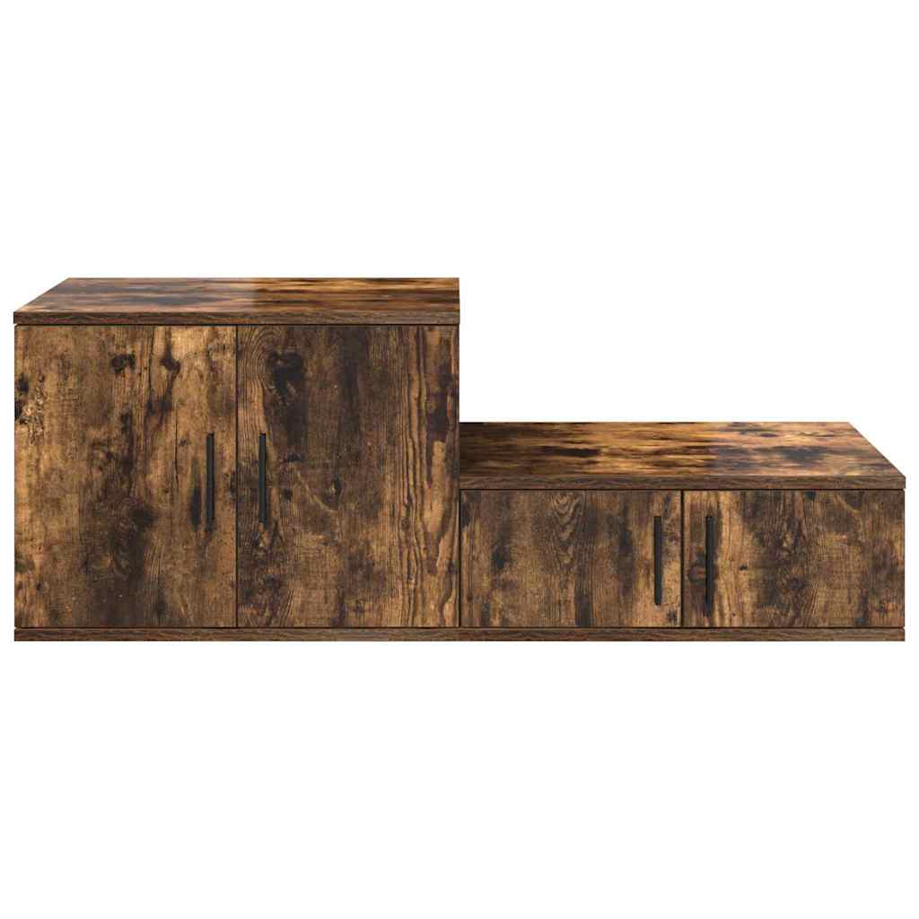 Armoire de rangement 2 pcs Chêne fumé 127 x 41 x 40 cm - XIOS