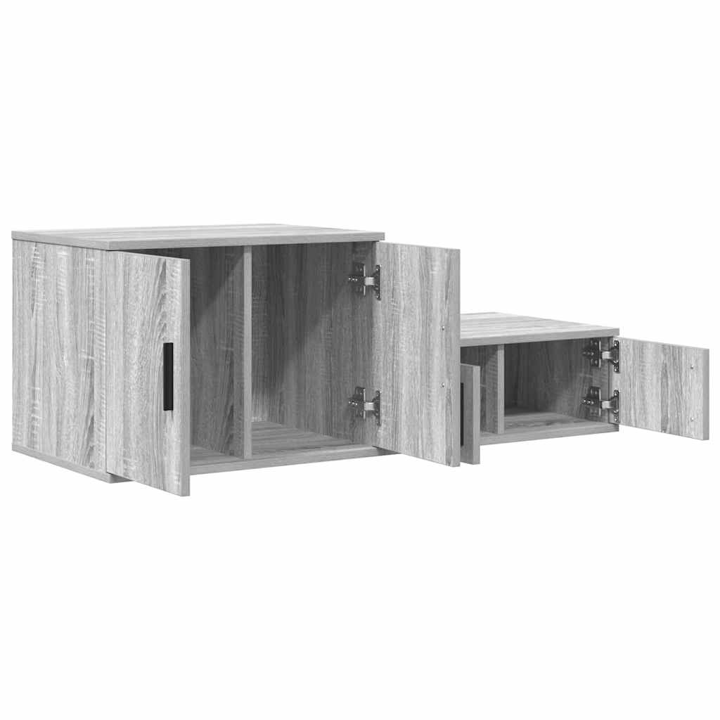 Armoire de rangement 2 pcs Gris Sonoma 127 x 41 x 40 cm - XIOS