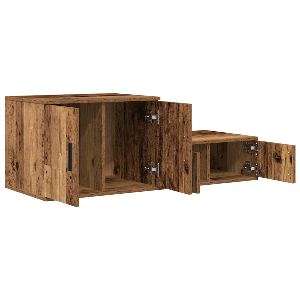 Armoire de rangement 2 pcs Bois ancien 127 x 41 x 40 cm - XIOS