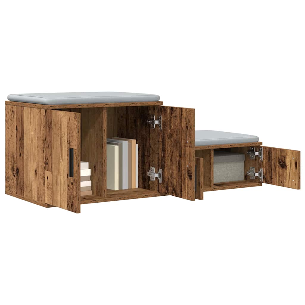 Armoire de rangement 2 pcs Bois ancien 127 x 41 x 40 cm - XIOS