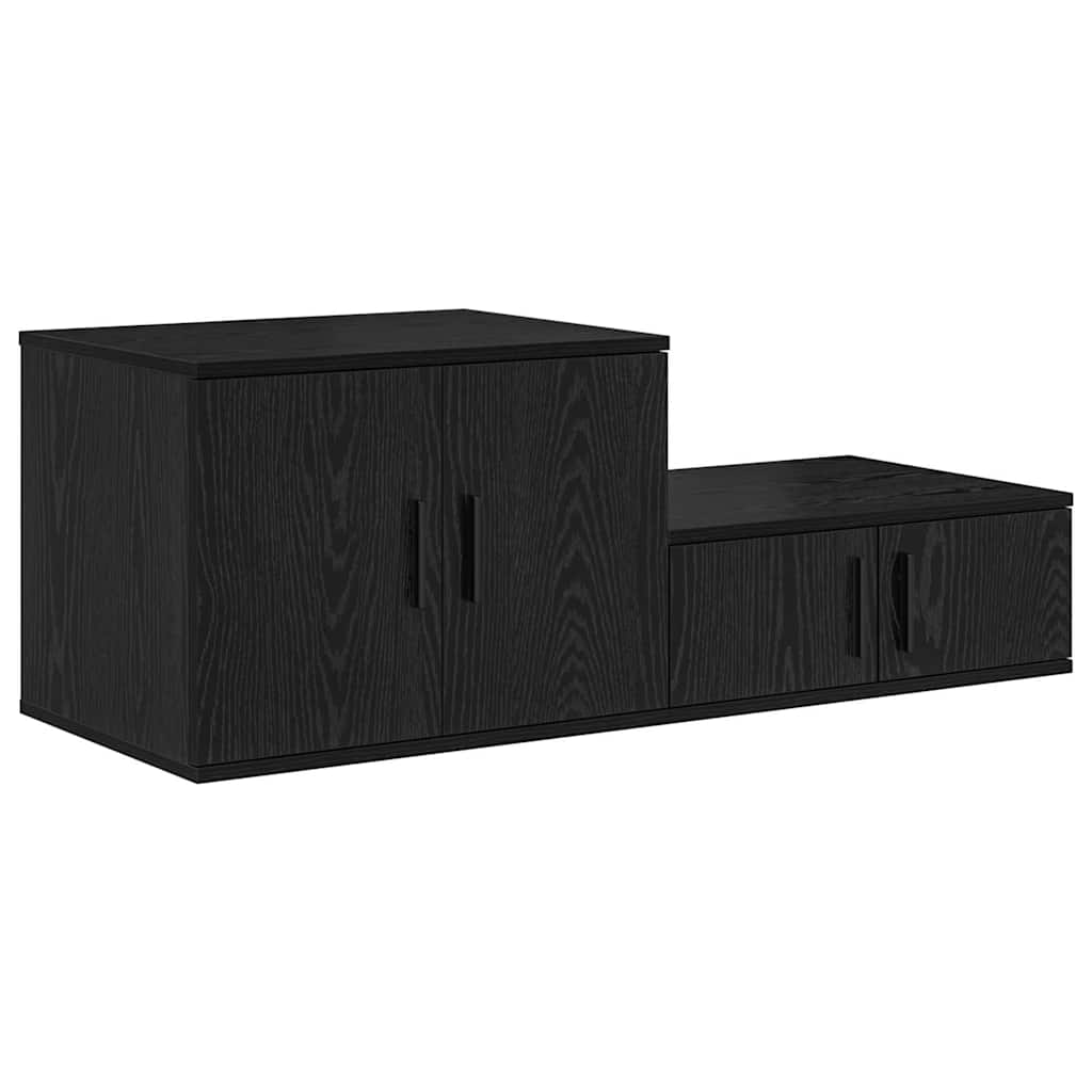 Armoire de rangement 2 pcs Chêne noir 118 x 41 x 40 cm - XIOS