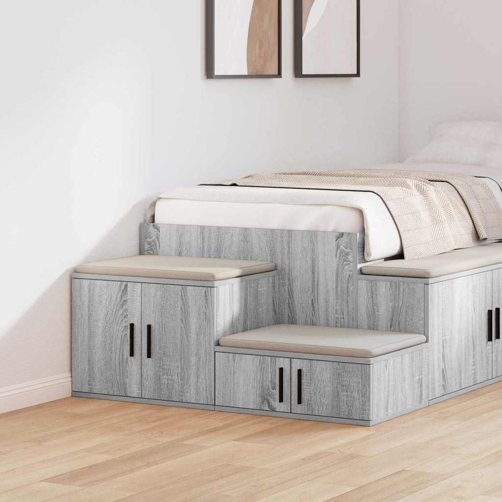 Armoire de rangement 2 pcs Gris Sonoma 118 x 41 x 40 cm - XIOS
