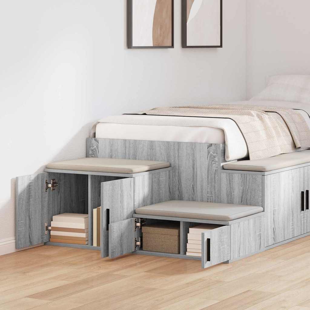 Armoire de rangement 2 pcs Gris Sonoma 118 x 41 x 40 cm - XIOS