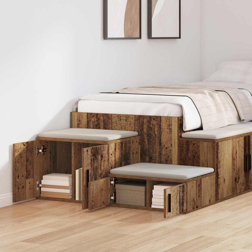 Armoire de rangement 2 pcs Bois ancien 118 x 41 x 40 cm - XIOS