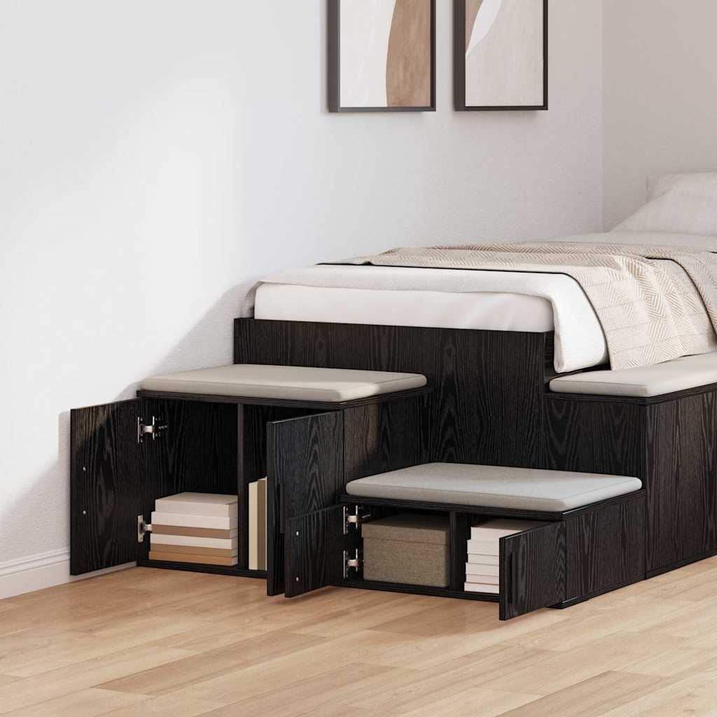 Armoire de rangement 2 pcs Chêne noir 108 x 41 x 40 cm - XIOS