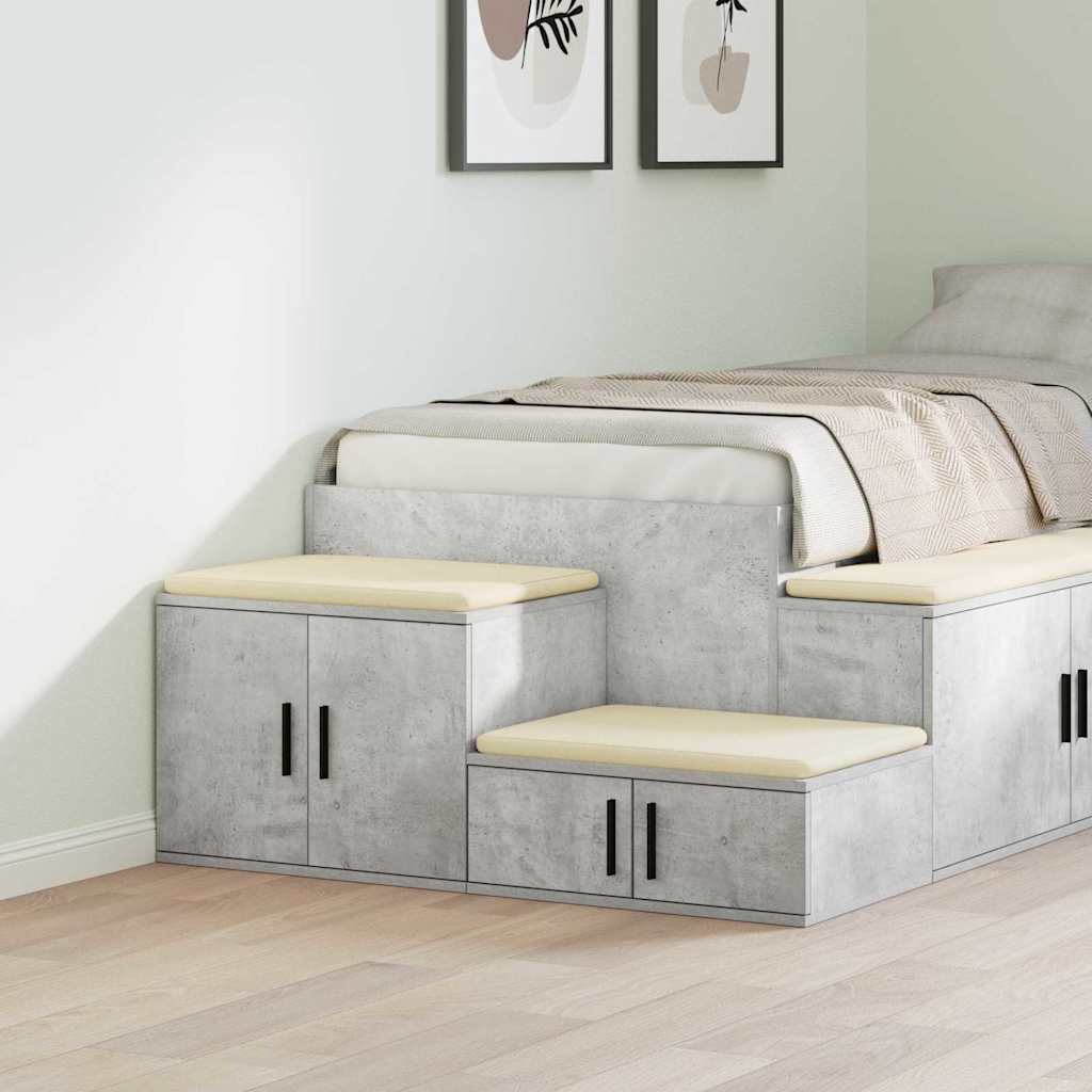 Armoire de rangement 2 pcs Gris béton 108 x 41 x 40 cm - XIOS