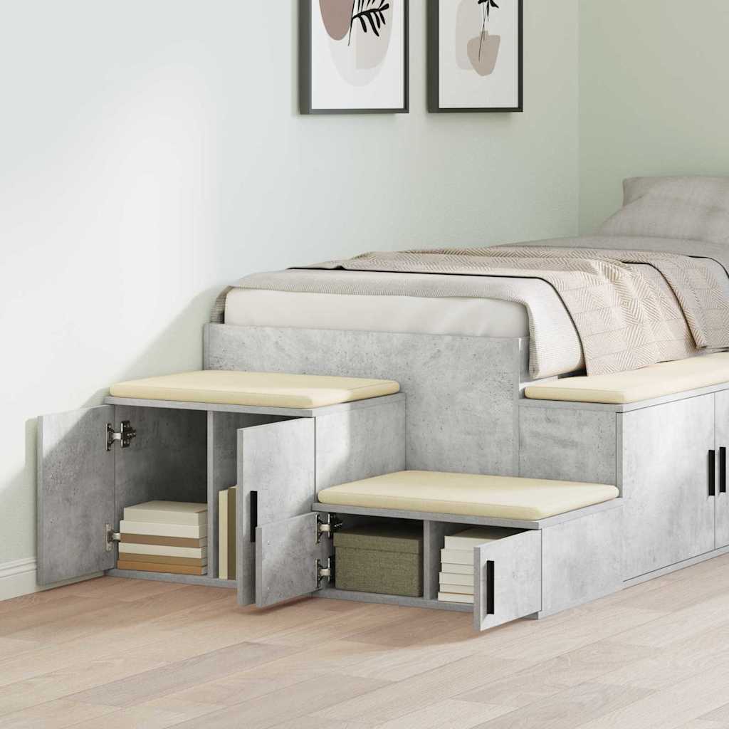 Armoire de rangement 2 pcs Gris béton 108 x 41 x 40 cm - XIOS