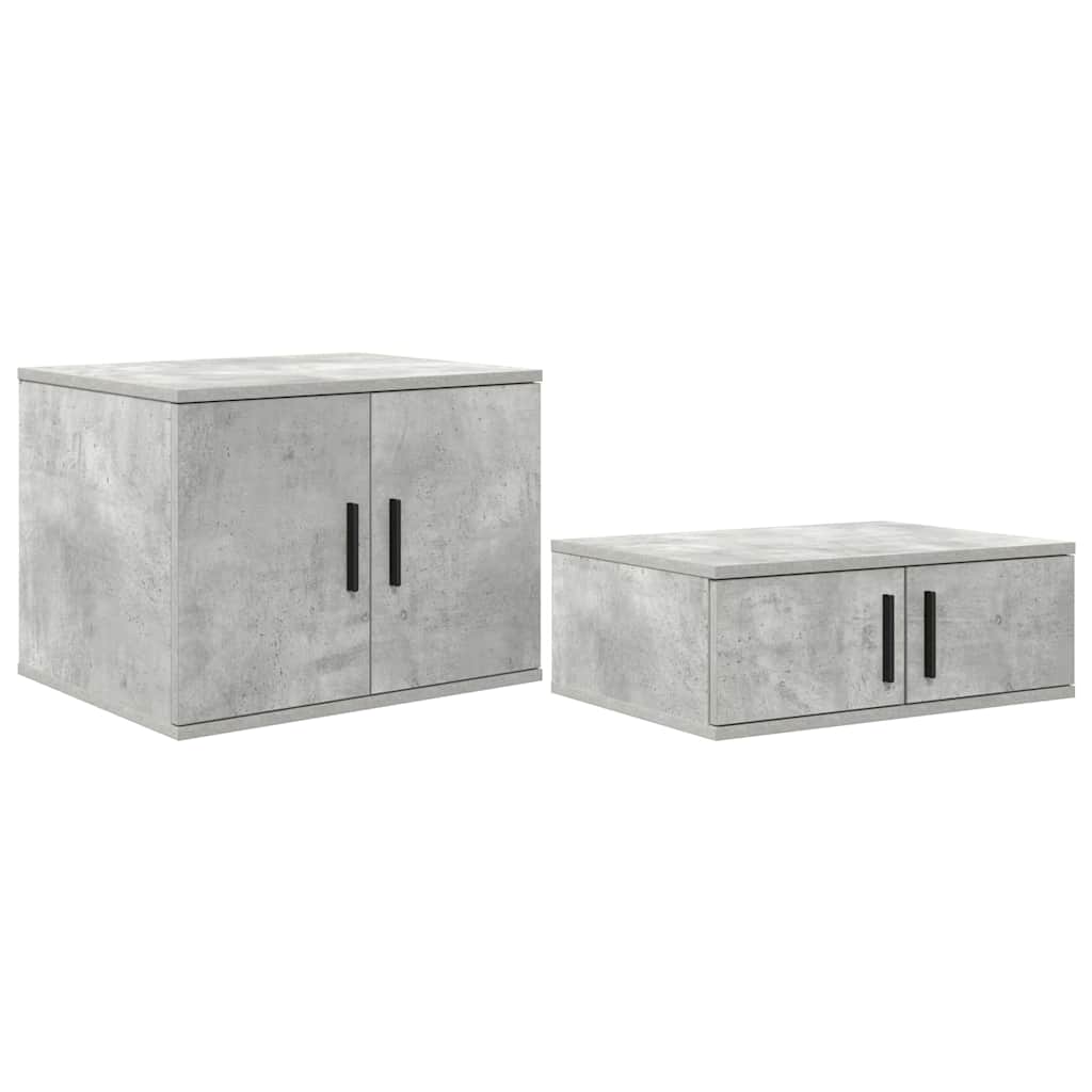 Armoire de rangement 2 pcs Gris béton 108 x 41 x 40 cm - XIOS