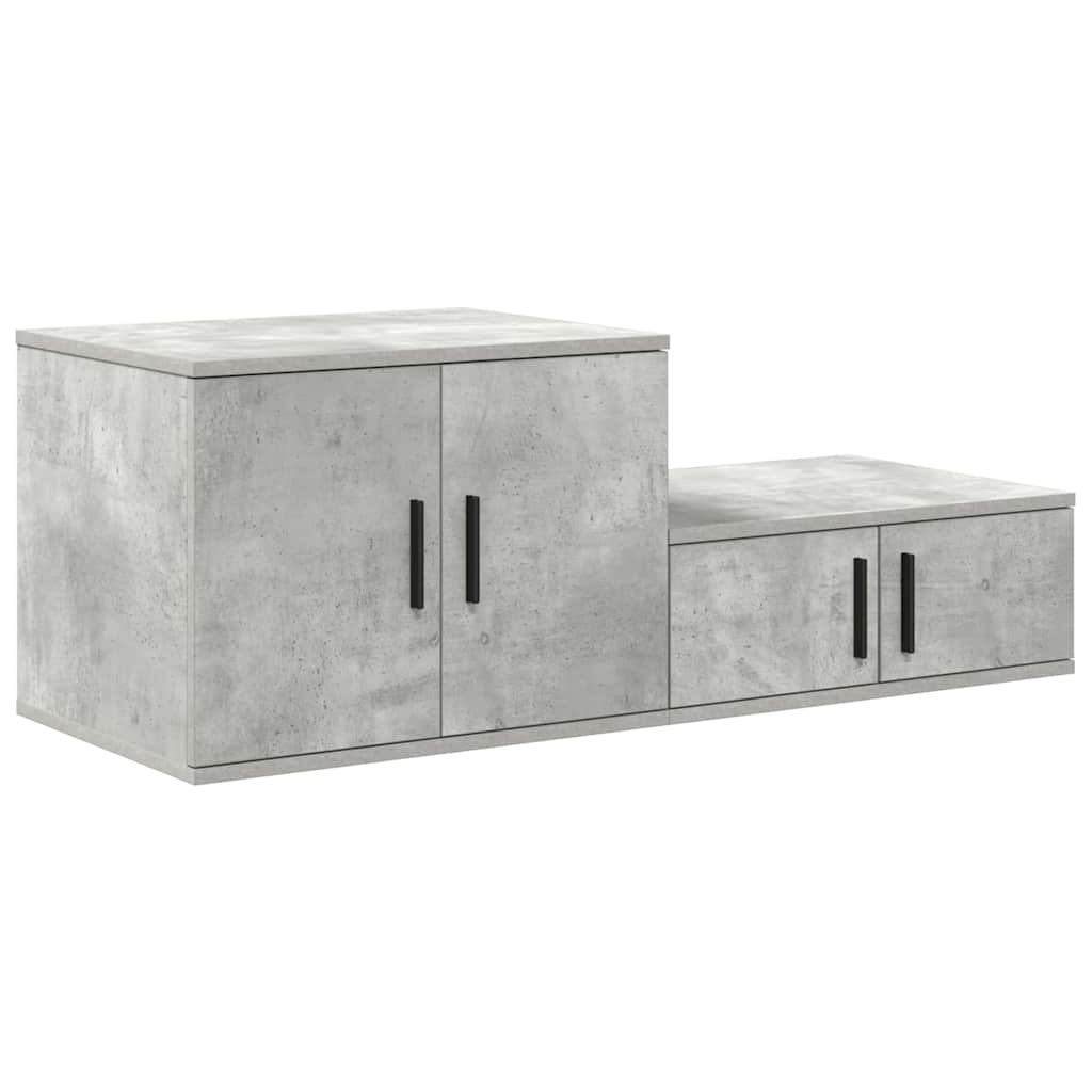 Armoire de rangement 2 pcs Gris béton 108 x 41 x 40 cm - XIOS