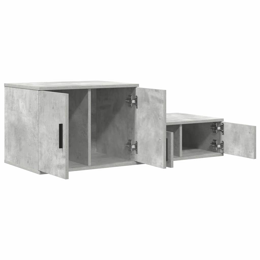 Armoire de rangement 2 pcs Gris béton 108 x 41 x 40 cm - XIOS