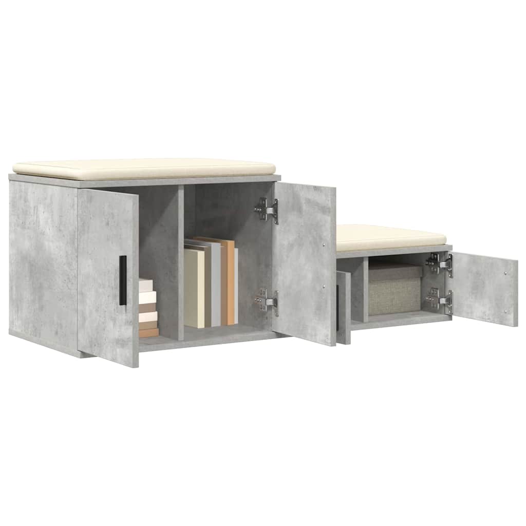 Armoire de rangement 2 pcs Gris béton 108 x 41 x 40 cm - XIOS