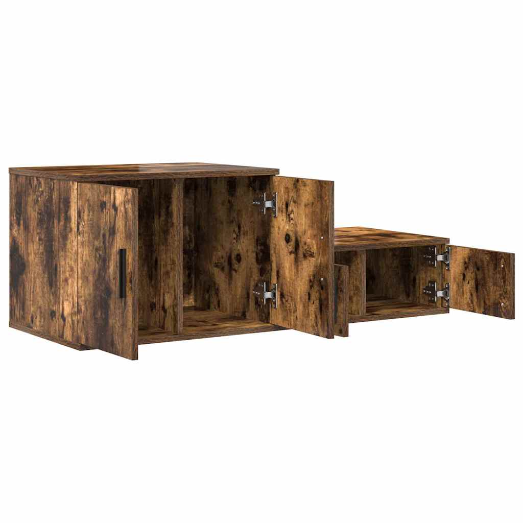 Armoire de rangement 2 pcs Chêne fumé 108 x 41 x 40 cm - XIOS