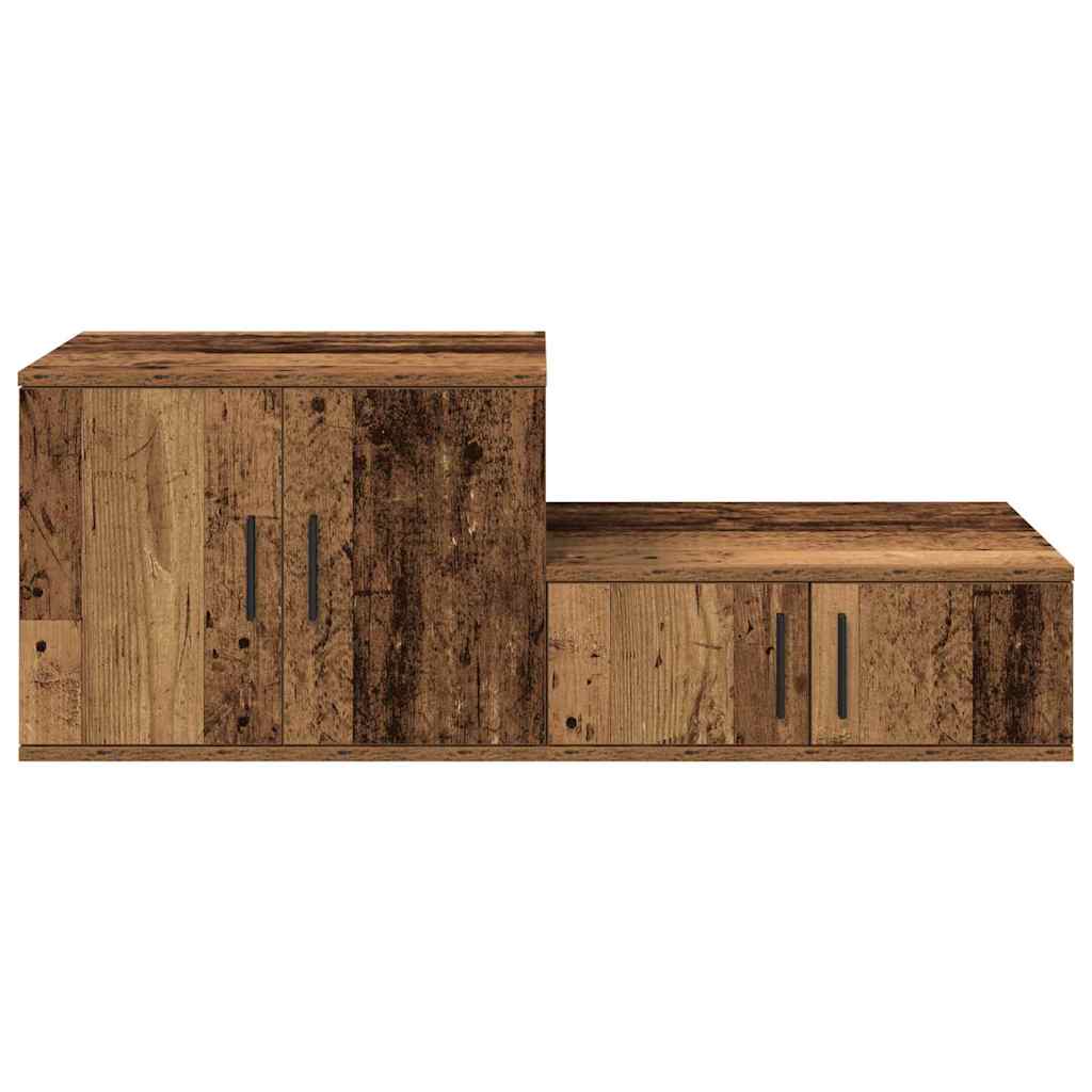 Armoire de rangement 2 pcs Bois ancien 103 x 41 x 40 cm - XIOS