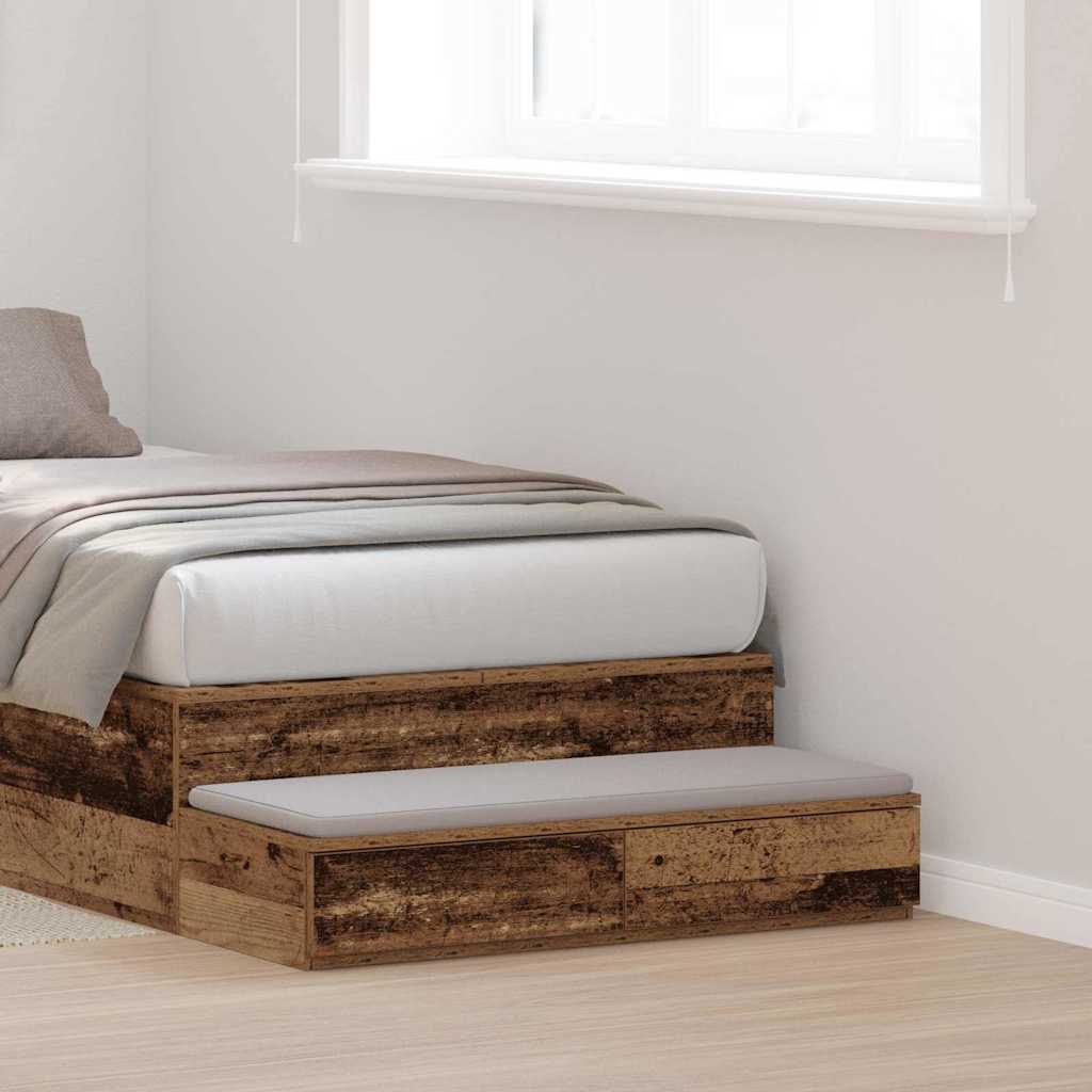 Tiroirs de lit avec tiroir Bois ancien 100 x 36,5 x 16,5 cm - XIOS