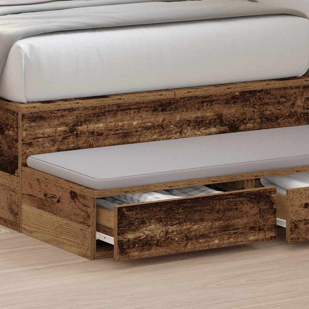 Tiroirs de lit avec tiroir Bois ancien 90 x 36,5 x 16,5 cm - XIOS