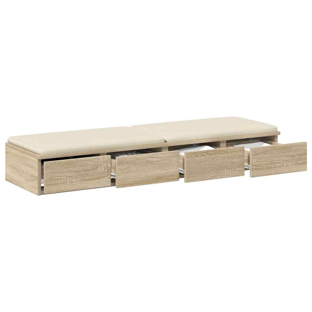 Tiroirs de lit avec tiroir Chêne Sonoma 120 x 36,5 x 16,5 cm - XIOS