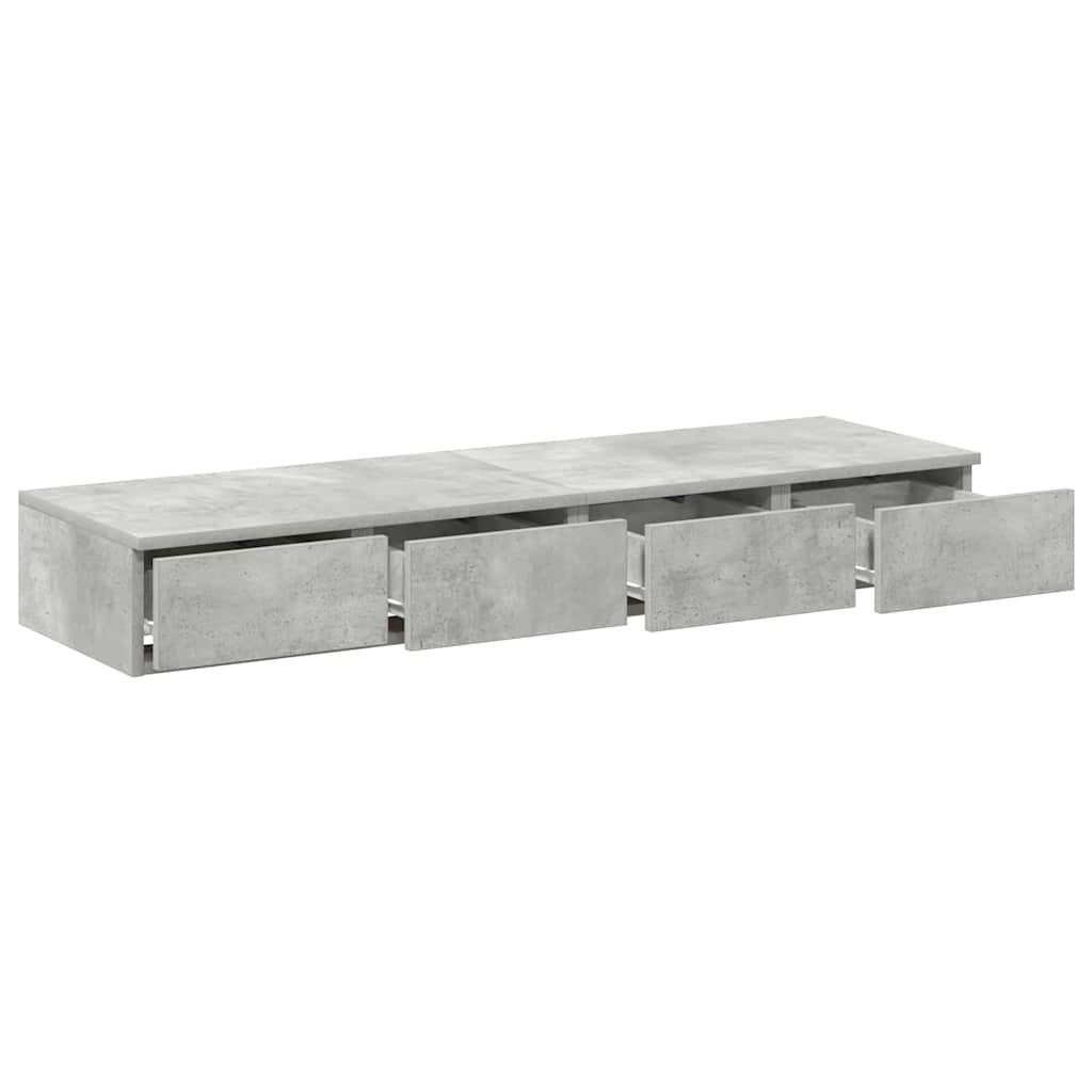 Tiroirs de lit avec tiroir Gris béton 120 x 36,5 x 16,5 cm - XIOS
