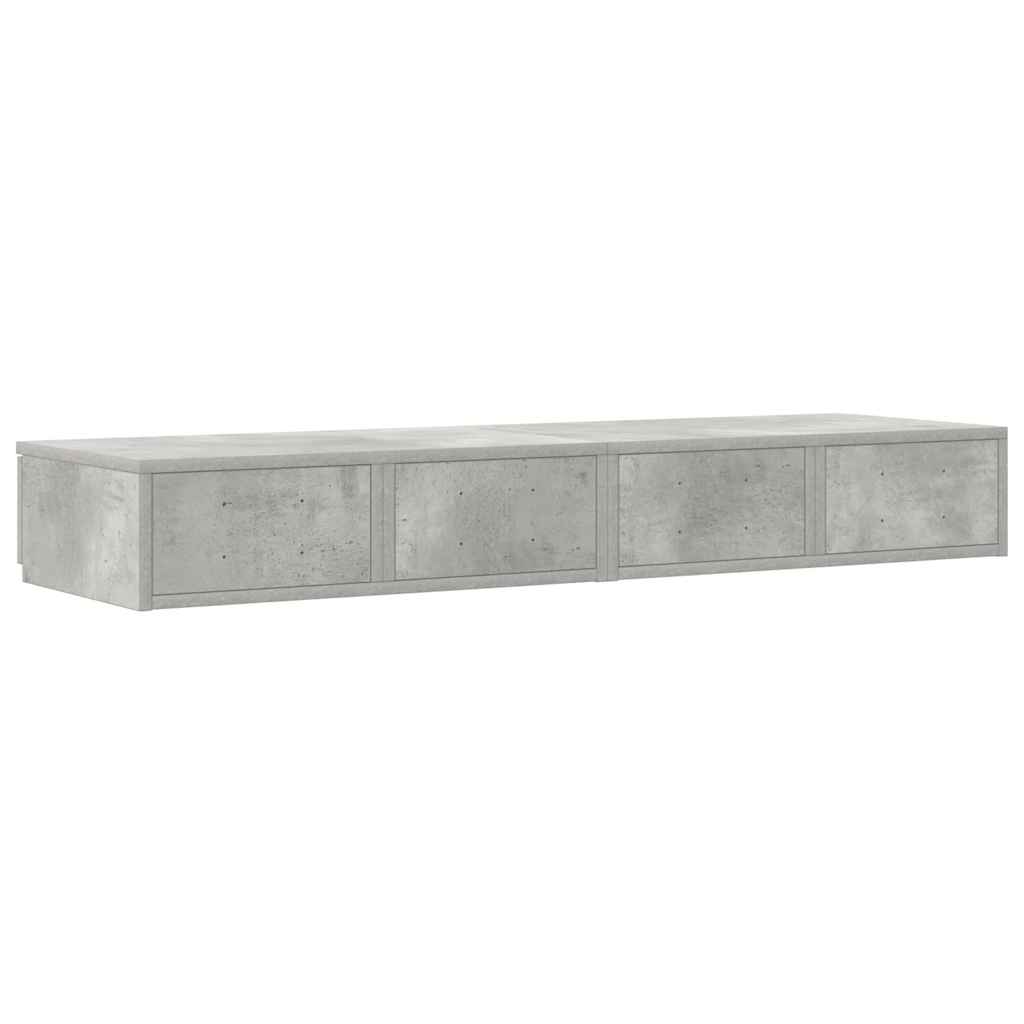 Tiroirs de lit avec tiroir Gris béton 120 x 36,5 x 16,5 cm - XIOS