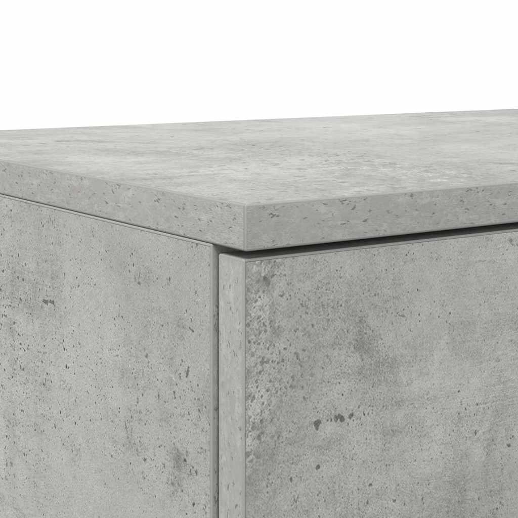 Tiroirs de lit avec tiroir Gris béton 140 x 36,5 x 16,5 cm - XIOS