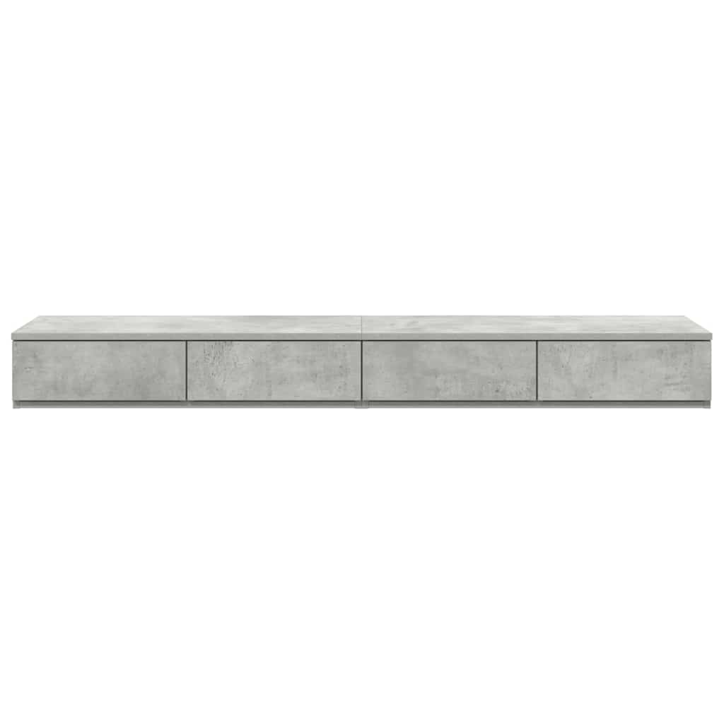 Tiroirs de lit avec tiroir Gris béton 140 x 36,5 x 16,5 cm - XIOS