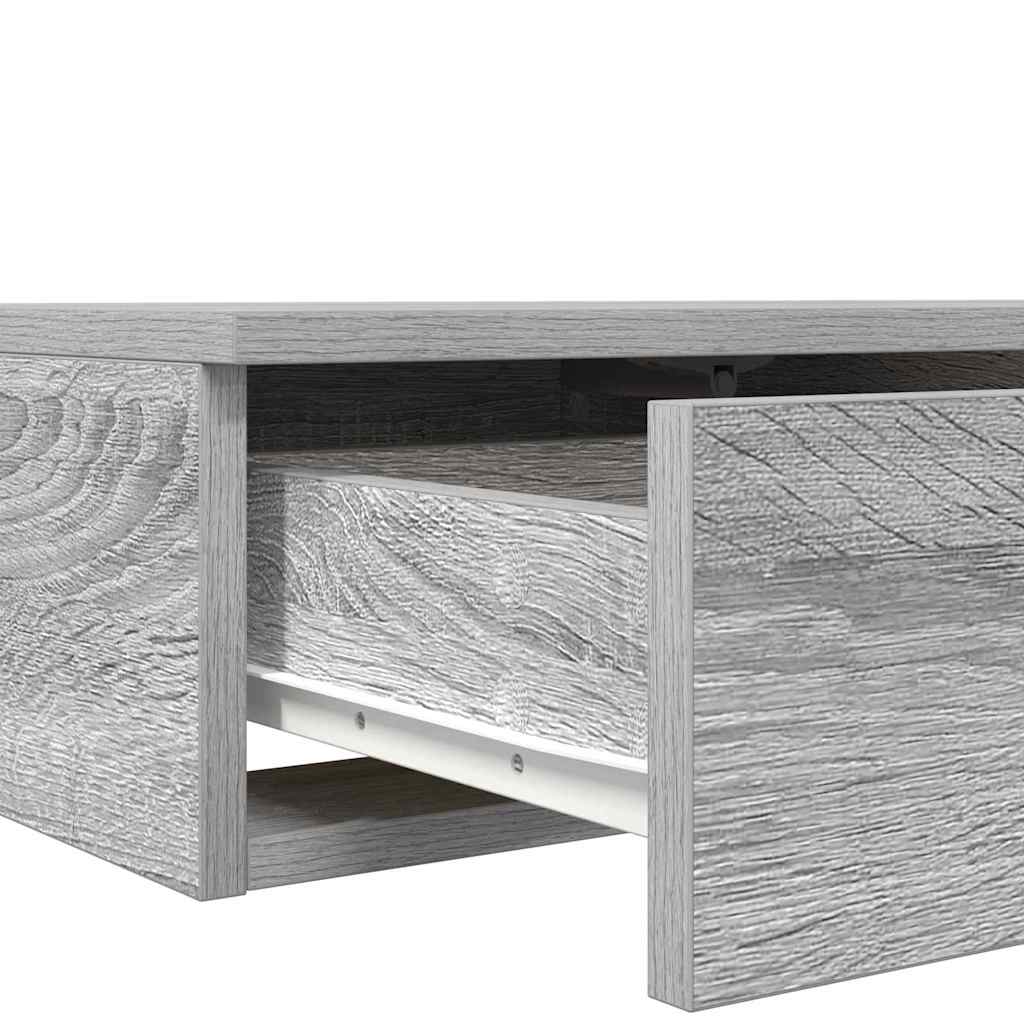 Tiroirs de lit avec tiroir Sonoma gris 140 x 36.5 x 16.5 cm
