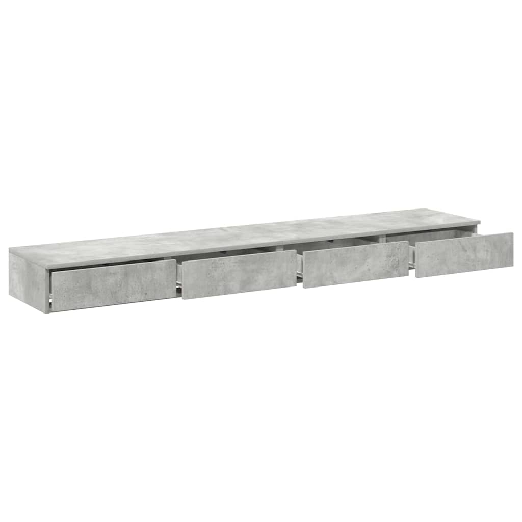 Tiroirs de lit avec tiroir Gris béton 180 x 36,5 x 16,5 cm - XIOS
