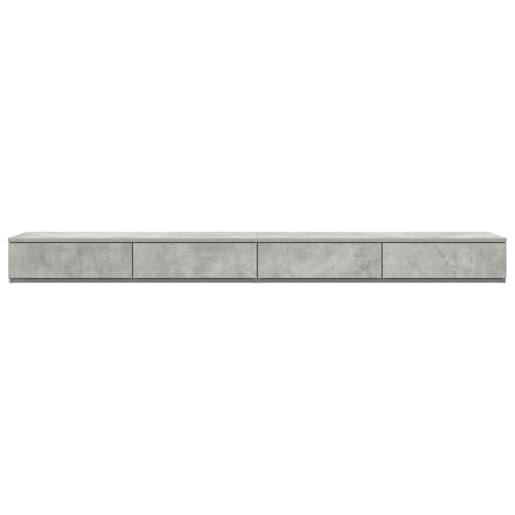 Tiroirs de lit avec tiroir Gris béton 180 x 36,5 x 16,5 cm - XIOS
