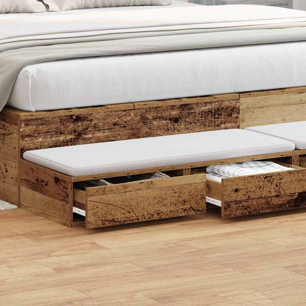 Tiroirs de lit avec tiroir Bois ancien 180 x 36,5 x 16,5 cm - XIOS