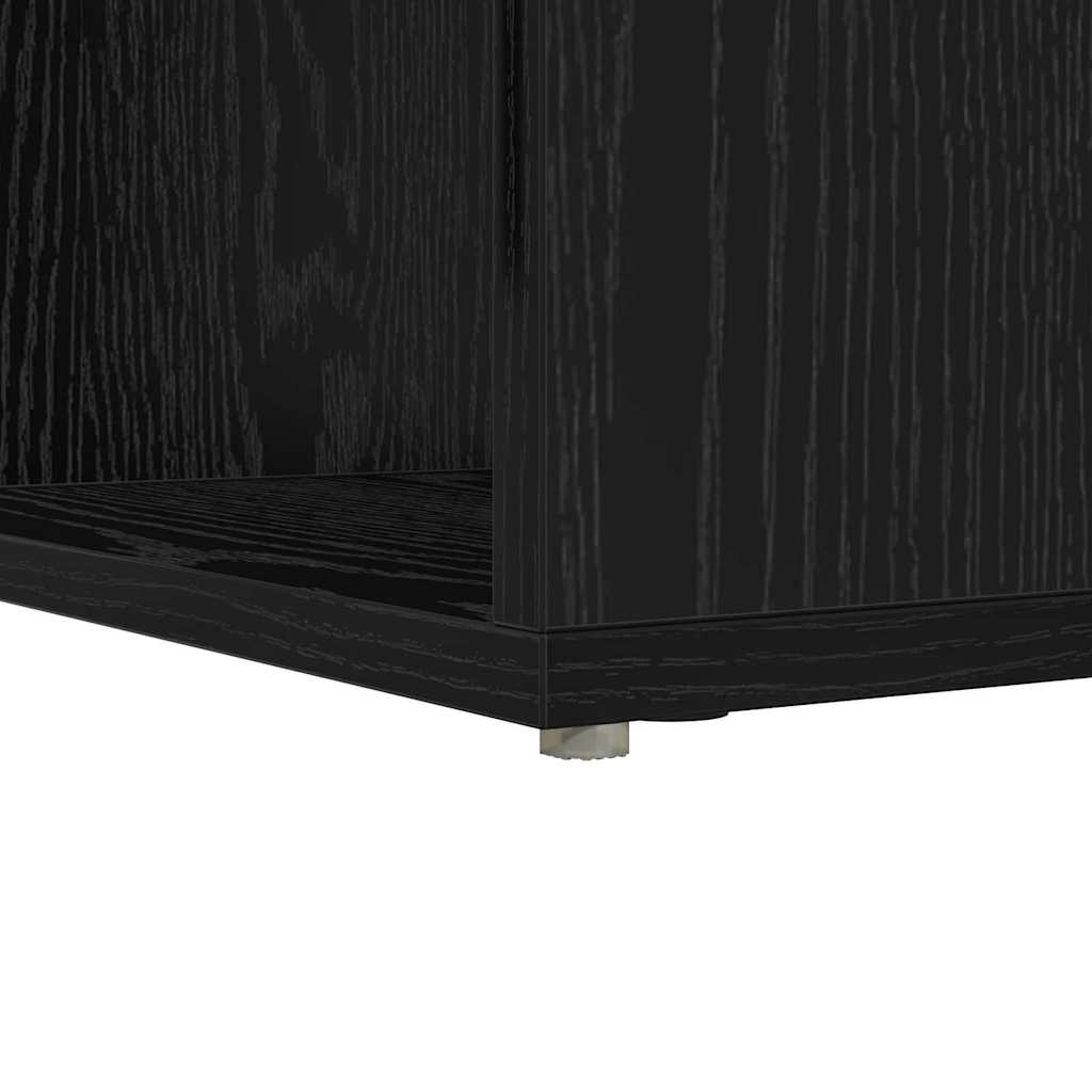 Bureau d'angle avec étagère Chêne noir 101,5 x 149,5 x 149,5 cm