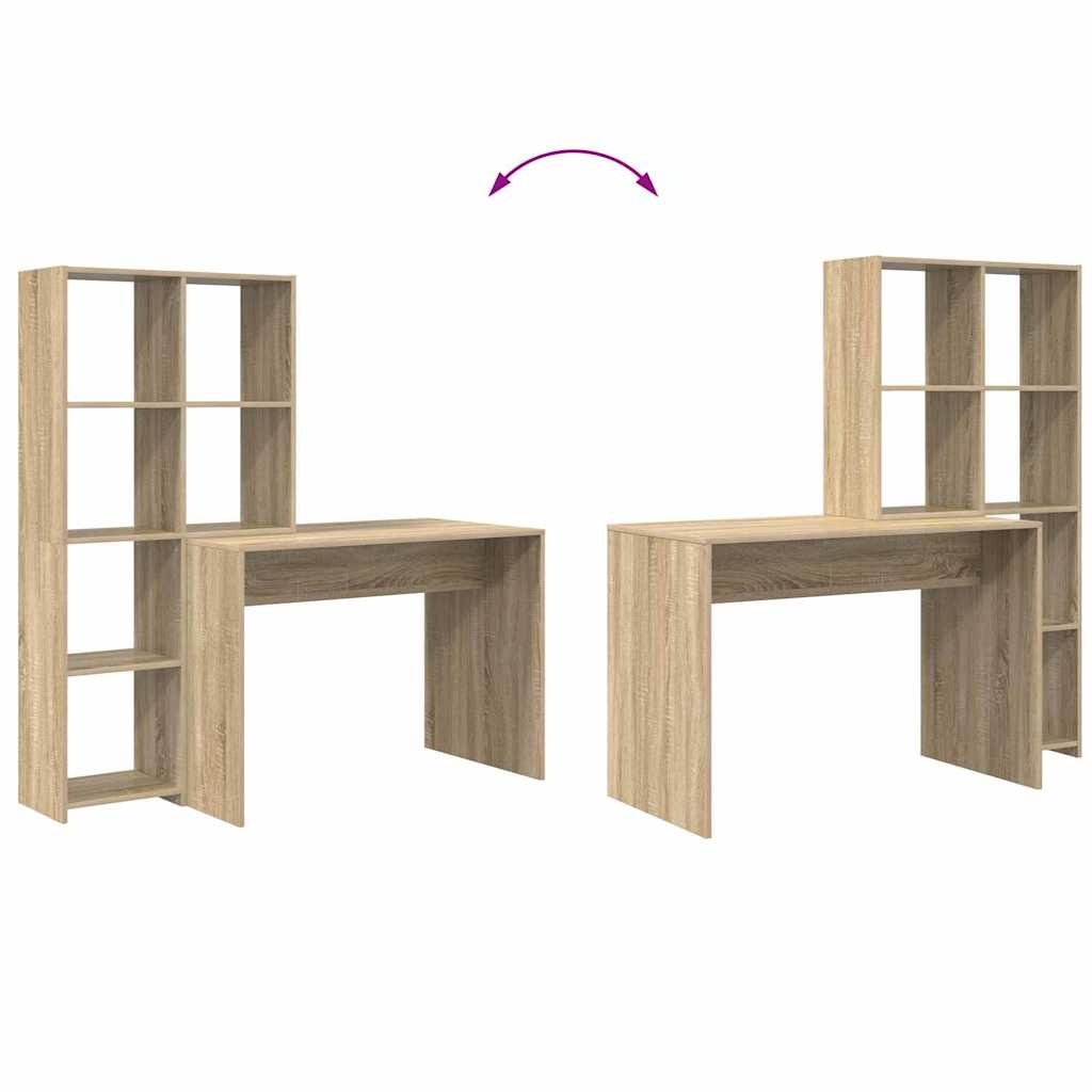 Bureau Chêne Sonoma 138,5 x 55 x 143 cm Bois d'ingénierie - XIOS