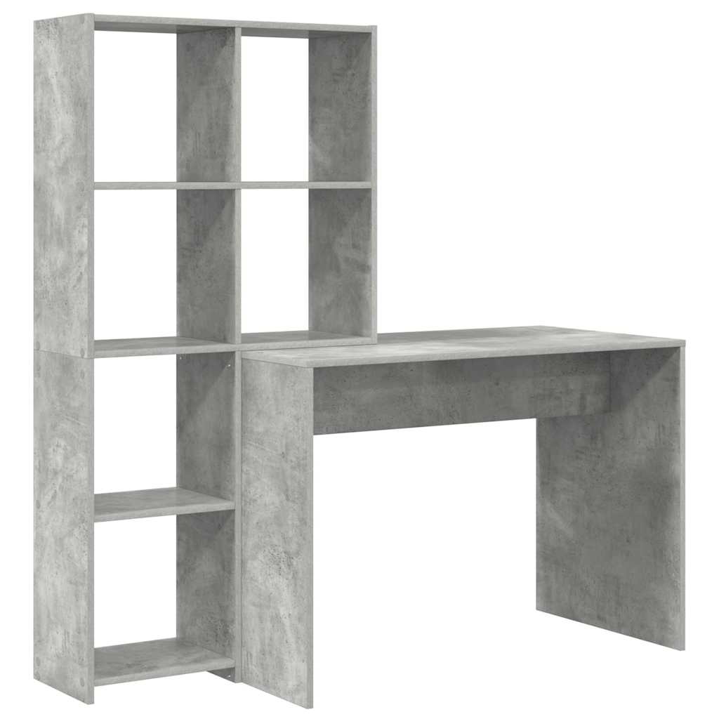 Bureau Gris béton 138,5 x 55 x 143 cm Bois d'ingénierie - XIOS