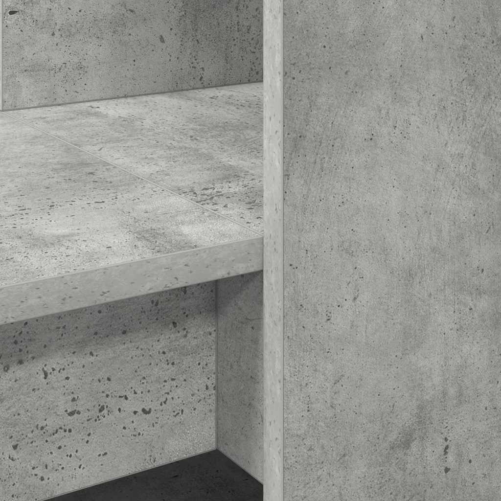 Bureau Gris béton Bois d'ingénierie 122 x 67 x 145 cm