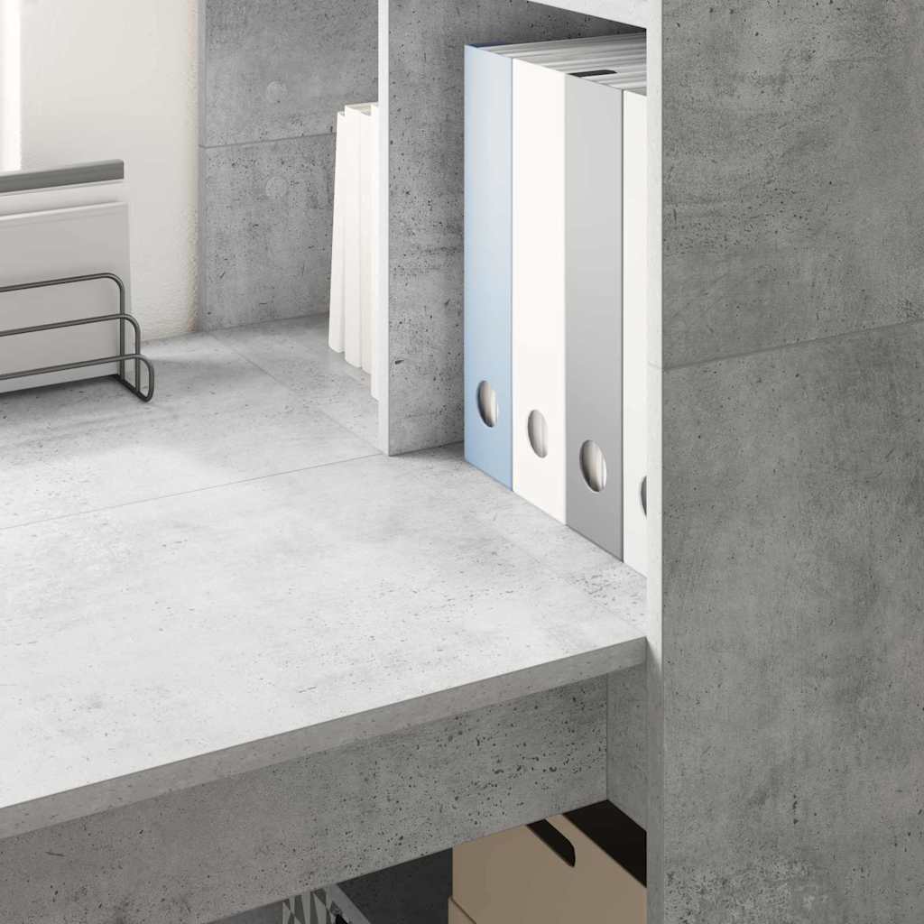 Bureau Gris béton Bois d'ingénierie 122 x 67 x 145 cm