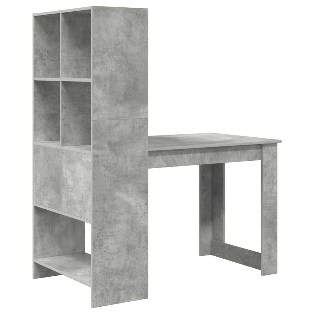 Bureau Gris béton Bois d'ingénierie 122 x 67 x 145 cm