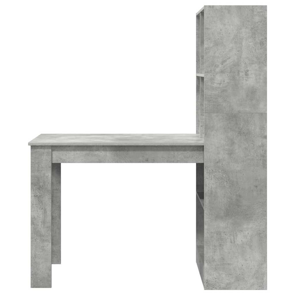 Bureau Gris béton Bois d'ingénierie 122 x 67 x 145 cm
