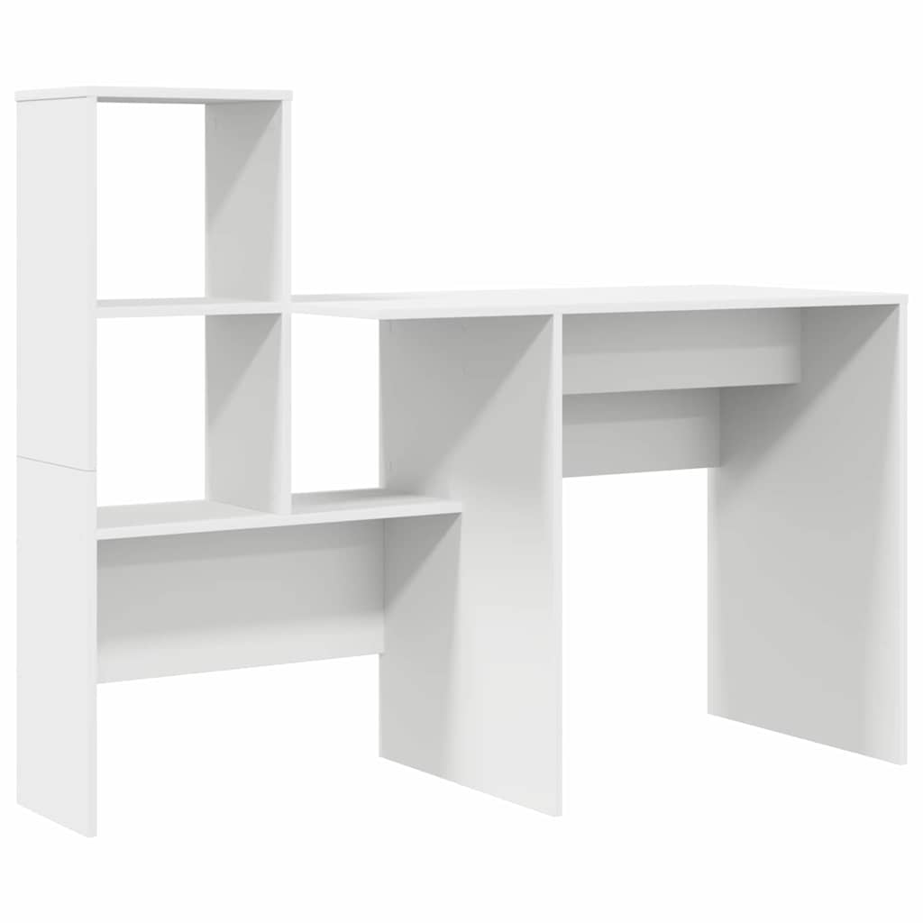 Bureau Blanc Bois d'ingénierie 131,5 x 50 x 106,5 cm