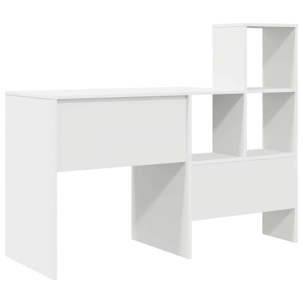 Bureau Blanc Bois d'ingénierie 131,5 x 50 x 106,5 cm