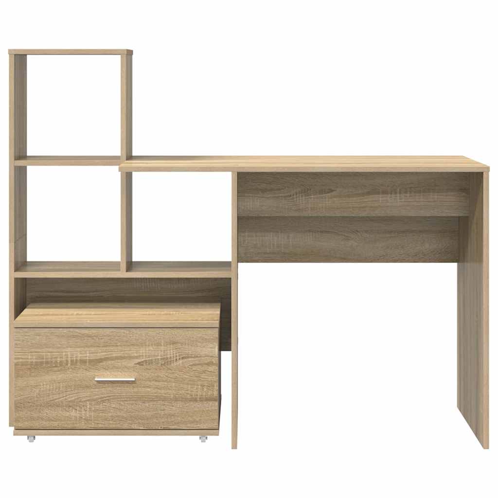 Bureau Chêne Sonoma 131,5 x 50 x 106,5 cm Bois d'ingénierie - XIOS